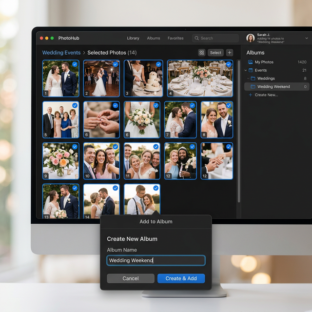 Creating an album in Google Photos