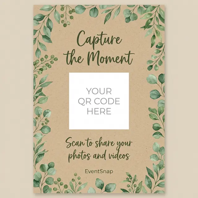 Rustic QR template